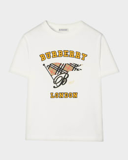 Burberry Boy's Cedar EKD Label Short-Sleeve Cotton T-Shirt, Size