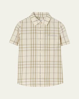 Burberry Boy's Cedar EKD Label Short-Sleeve Cotton T-Shirt, Size