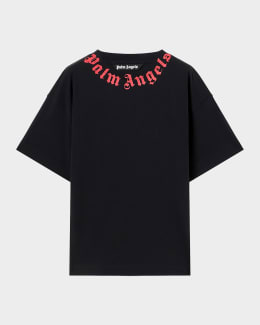 Palm Angels Men's Classic Back-Logo Check Button-Down Shirt