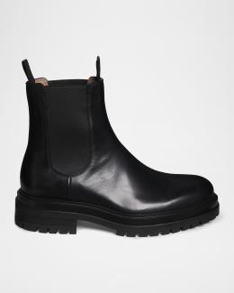 TOM FORD Men's Burnished Leather Chelsea Boots | Neiman Marcus