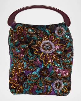 Zimmermann Goldentime Small Ruffled Raffia Tote Bag | Neiman Marcus