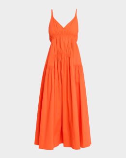 Proenza Schouler Saskia Intarsia Knit Fringe Trim Dress | Neiman