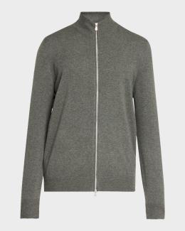 Brunello Cucinelli Men's Cashmere and Silk Melange Full-Zip