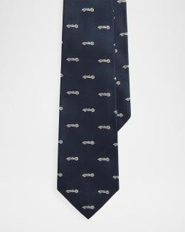 Ralph Lauren Purple Label Paisley Linen-Silk Tie | Neiman Marcus