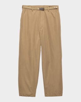 Prada Men's Cotton and Silk Pants | Neiman Marcus