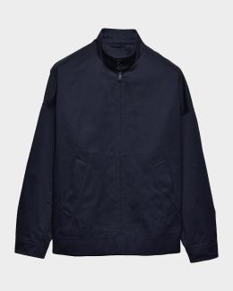 FRAME Men's Wool Full-Zip Blouson | Neiman Marcus