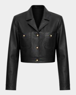 ALICE + OLIVIA Emerson Vegan Leather Jacket | Neiman Marcus