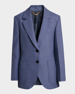 Victoria Beckham Belted Tailored Jacket | Neiman Marcus