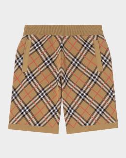 Burberry Men's Silk Check Shorts | Neiman Marcus