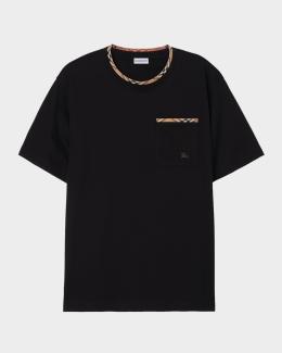 Burberry Men's Cotton Cross Stitch EKD​ Graphic T-Shirt | Neiman