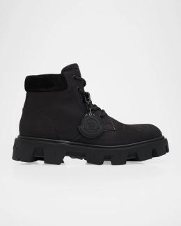 Moncler Men's Peak Trek Leather Ankle Boots | Neiman Marcus