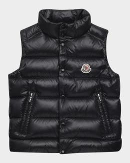 Moncler Girl's Liane Quilted Down Vest, Size 12-14 | Neiman Marcus