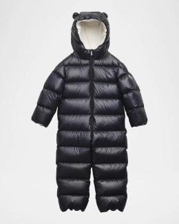 Moncler Kid's Hooded Teddy Baby Grow, Size 1M-18M | Neiman Marcus