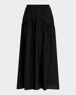 Ganni Stretch Denim Midi Skirt | Neiman Marcus