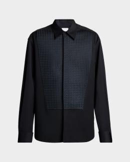 Homme Plissé Issey Miyake Men's Dawn Edge Pleated Self-Belt Button