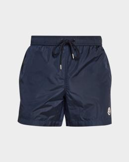 Moncler Men's Tropical Print Swim Shorts | Neiman Marcus