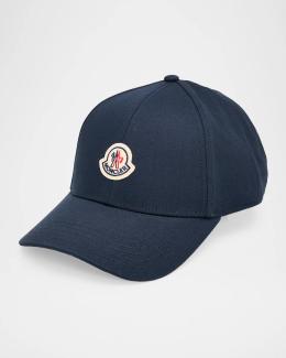 Moncler Men's Five-Panel Cotton Embroidered Logo Baseball Cap