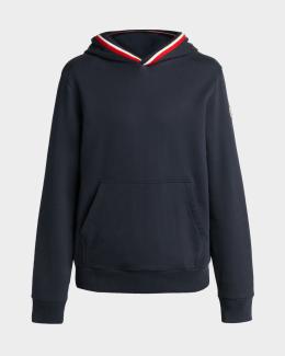 Prada Men's Tonal Cotton and Nylon Hoodie | Neiman Marcus