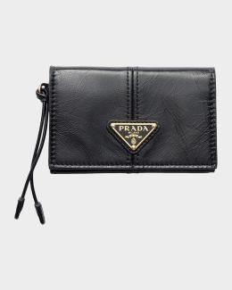 Prada Leather Zipper Pouch | Neiman Marcus