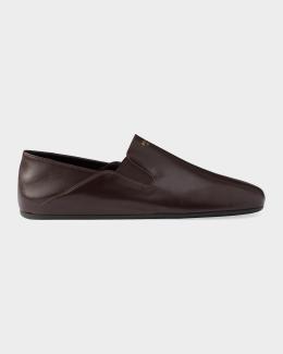 Prada Men's Shuffle Antiqued Leather Loafers | Neiman Marcus
