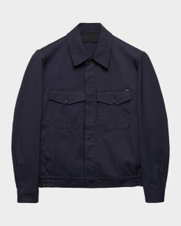 Prada Men's Single-Breasted Wool-Mohair Jacket | Neiman Marcus