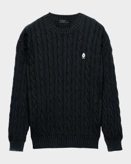 Prada Men's Long-Sleeved Linen & Silk Sweater | Neiman Marcus