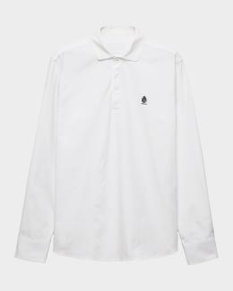 Prada Men's Long-Sleeved Cotton T-Shirt | Neiman Marcus