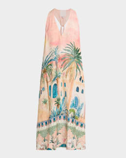 johnny was linen tank dress Johnny Was Linen Chevron Tank Dress  Judees