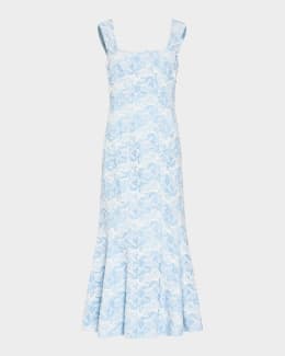 milly kait tile lace strapless midi dress Milly Kait Tile Lace Strapless Midi-Dress