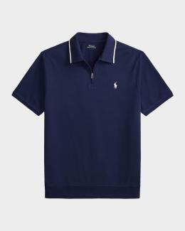 Polo Ralph Lauren Men's Classic-Fit Stretch Mesh Zip Polo Shirt