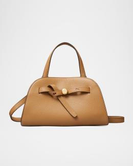 Tory Burch Eleanor Mini Hand-Crocheted Raffia Satchel Bag | Neiman