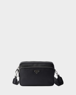 Prada Leather Card Case with Key Ring | Neiman Marcus