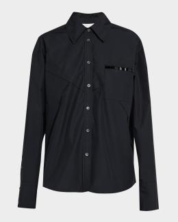 3.1 Phillip Lim Asymmetric Poplin Shirt | Neiman Marcus