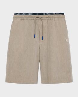 LOEWE Men's Anagram Denim Shorts | Neiman Marcus