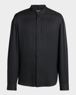 Homme Plissé Issey Miyake Men's Dawn Edge Pleated Self-Belt Button