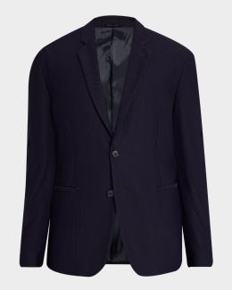 Giorgio Armani Men's Cupro Chevron Blazer | Neiman Marcus