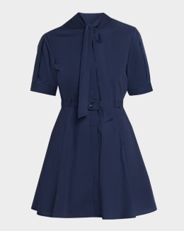 Veronica Beard Westcott Button-Front Mini Dress | Neiman Marcus