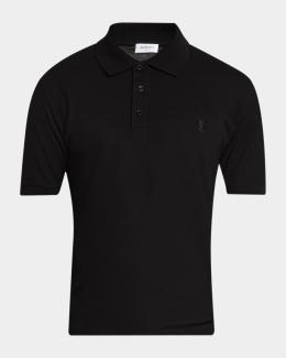 トップス SAINT LAURENT studs polo shirts  Saint Laurent Men's Pique Polo Shirt | Neiman Marcus