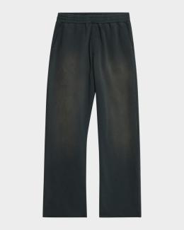 Amiri Men's Leather Wide-Leg Track Pants | Neiman Marcus