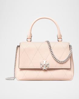 Tory Burch Kira Mini Deconstructed Leather Top-Handle Bag | Neiman
