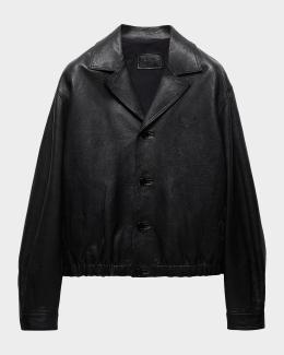 Prada Men's Superfine Wool Half-Zip Cardigan Jacket | Neiman Marcus