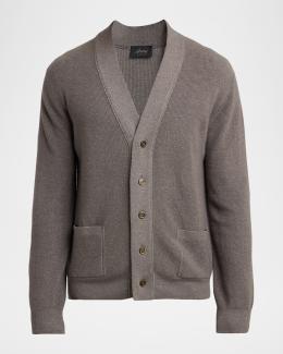 Homme Plisse Issey Miyake Men's Rustic Knit Cardigan | Neiman Marcus
