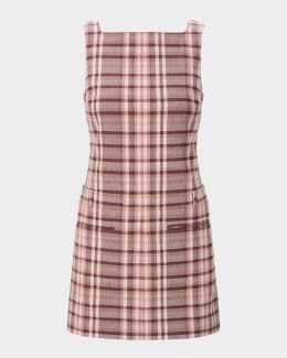 staud amelie linen-blend dress Staud - Amelie Linen Midi Dress