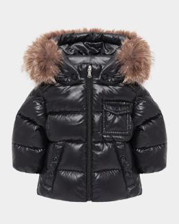 Moncler Kid's Hooded Teddy Baby Grow, Size 1M-18M | Neiman Marcus