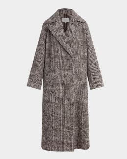 MM6 Maison Margiela Cocooning Oversized Windowpane Check Coat