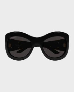 Gucci Double G 66mm Square Sunglasses | Neiman Marcus