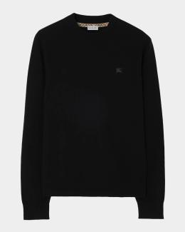 Burberry Men's Easton Intarsia EKD Crewneck Sweater | Neiman Marcus