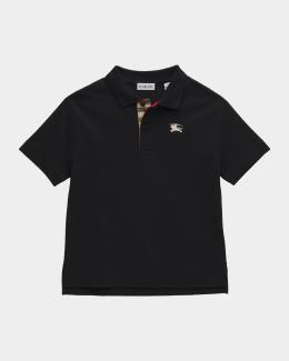 Burberry Boy's Johane Pique EKD Polo Shirt, Size 3-14 | Neiman Marcus