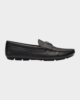 Prada Men's Leather Driving Shoes | Neiman Marcus