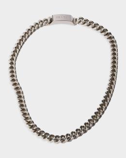 Prada Logo Metal Chain Necklace | Neiman Marcus
